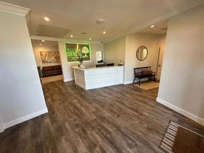 front office and waiting room at Acre Wood Dental - Temple