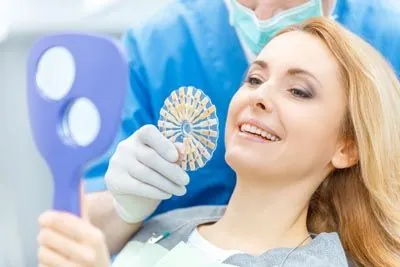 woman choosing dental veneers at Acre Wood Dental - Temple
